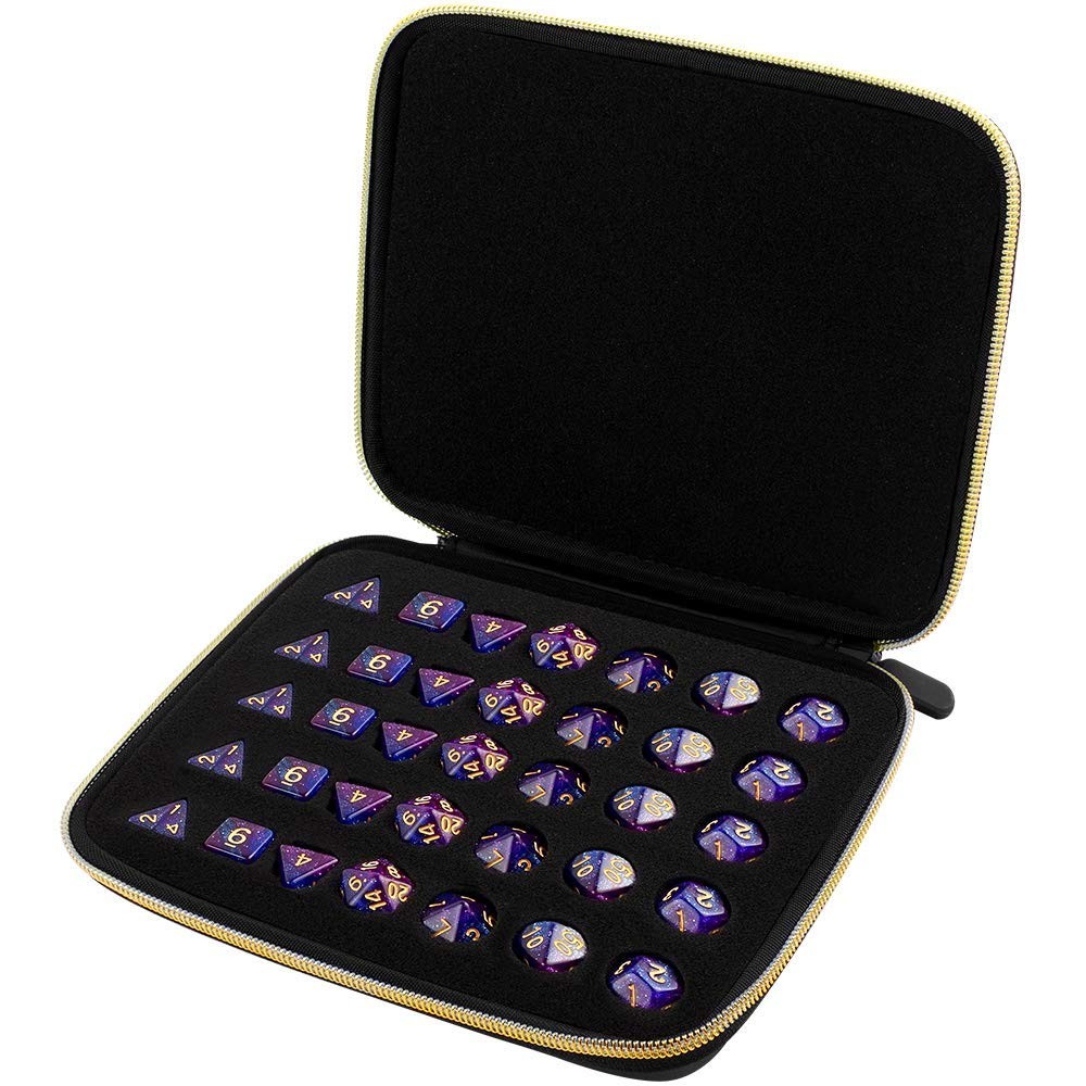 Black Dice Storage Case Tray Organizer for DND Dice Set D&D Dungeons and Dragons