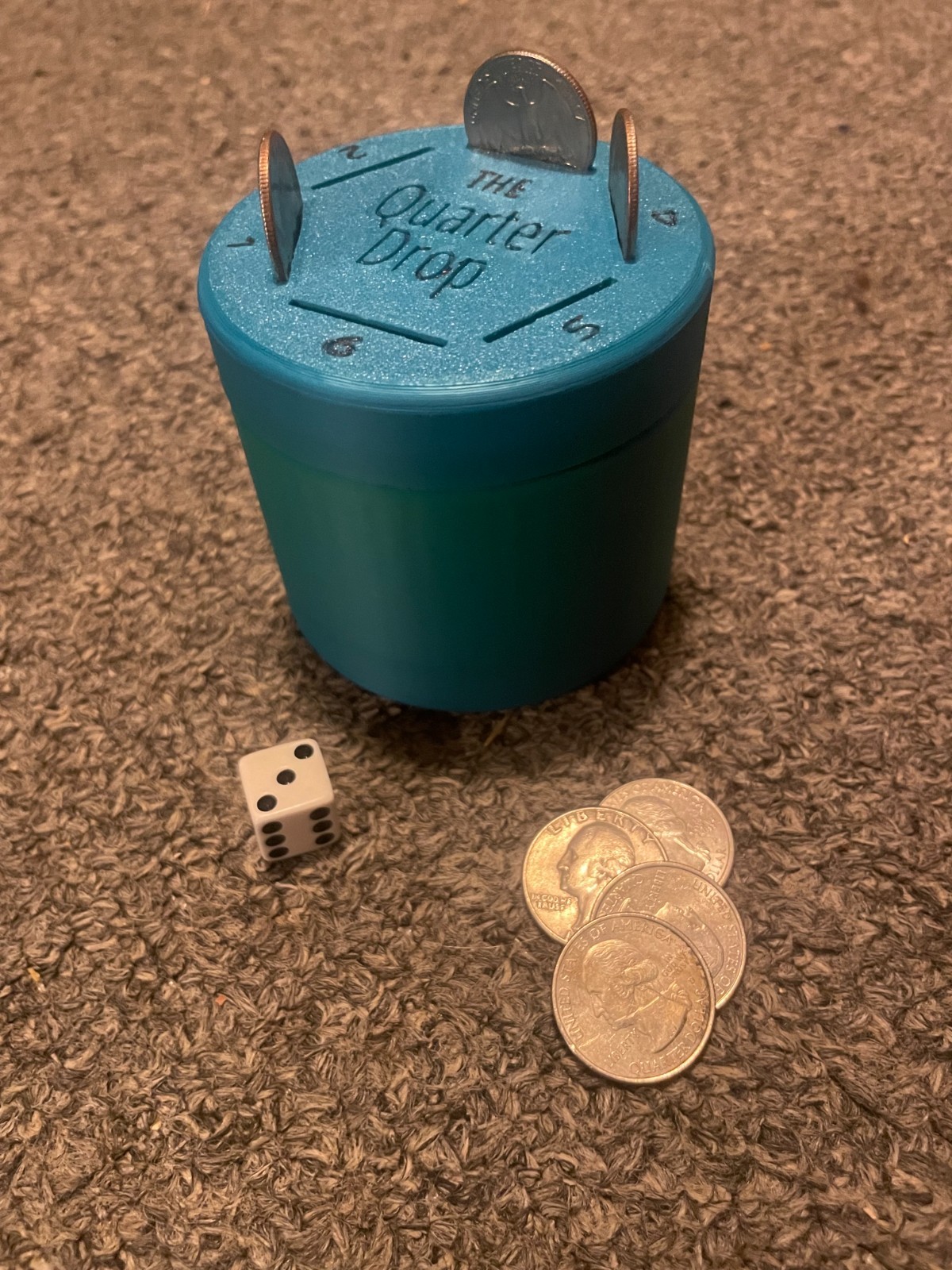 3D Printed Quarter Drop Game