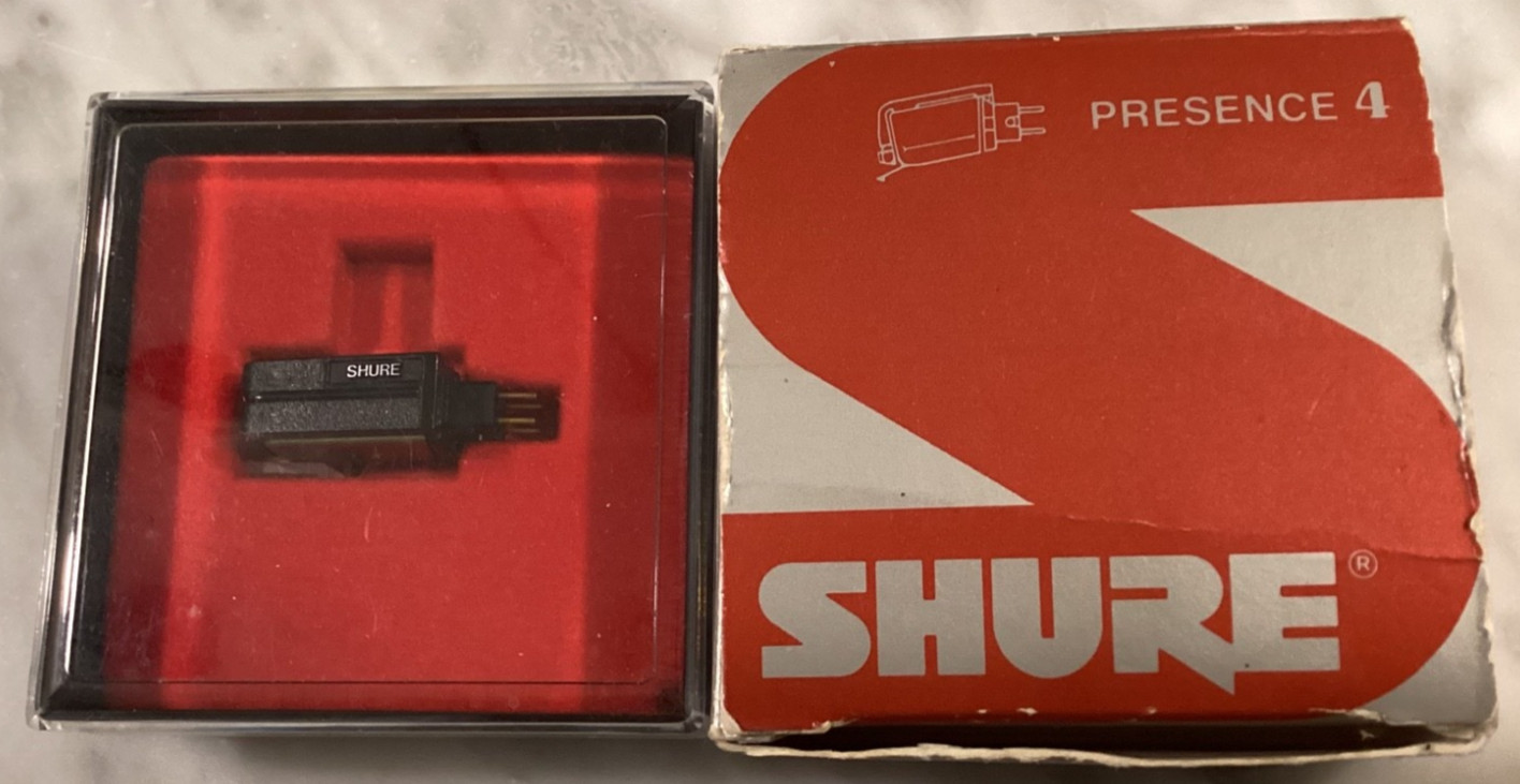 SHURE PRESENCE 4 P-MOUNT CARTRIDGE & NEW AFTER MARKET SHURE N96LT STYLUS IN CASE