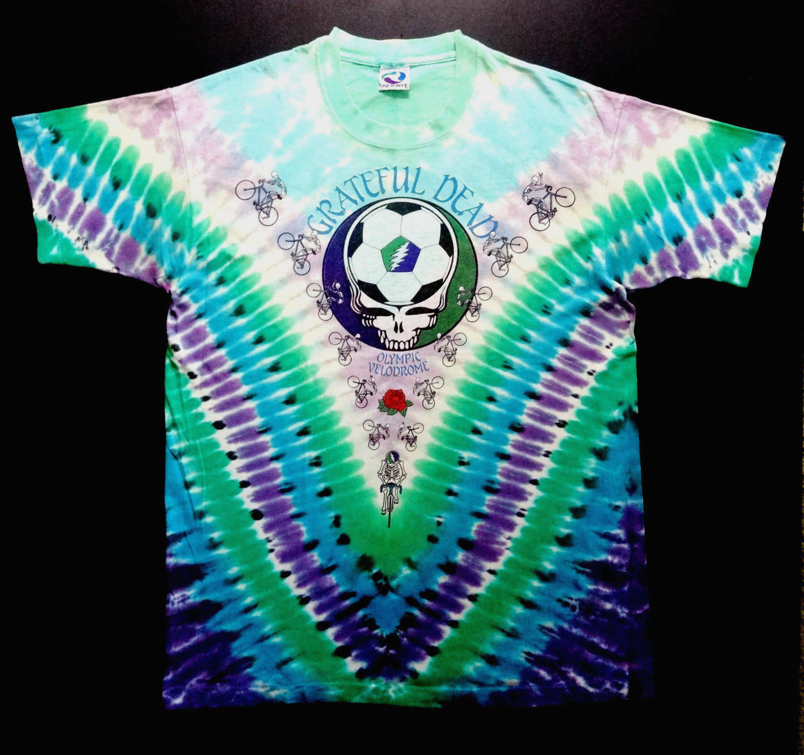 Grateful Dead Shirt T Shirt Vintage 1990 Soccer Cycling Los Angeles CA LA GDM XL