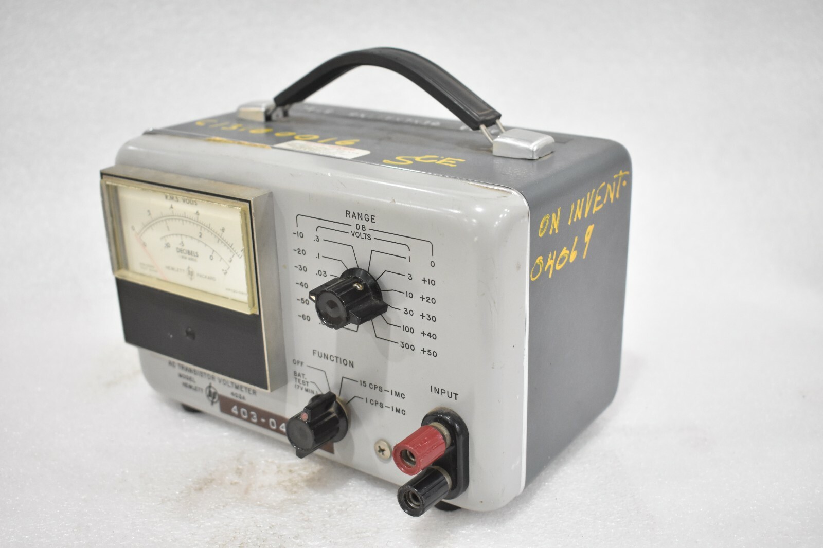 HEWLETT PACKARD 403-04069 TRANSISTOR VOLTMETER MODEL 403 VINTAGE