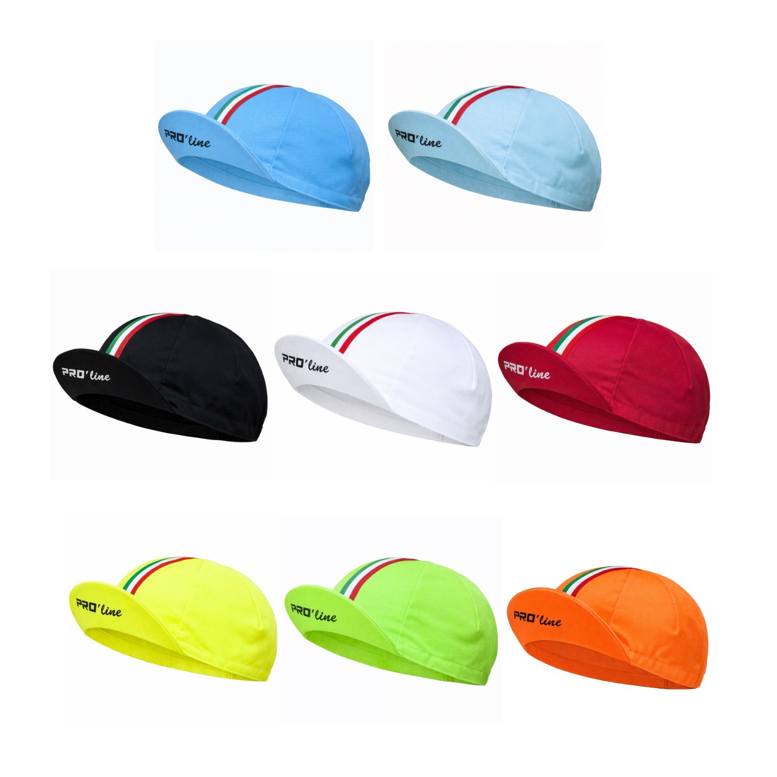 PRO' line Cycling Cap Tricolor All In One Cycling Cap One Size