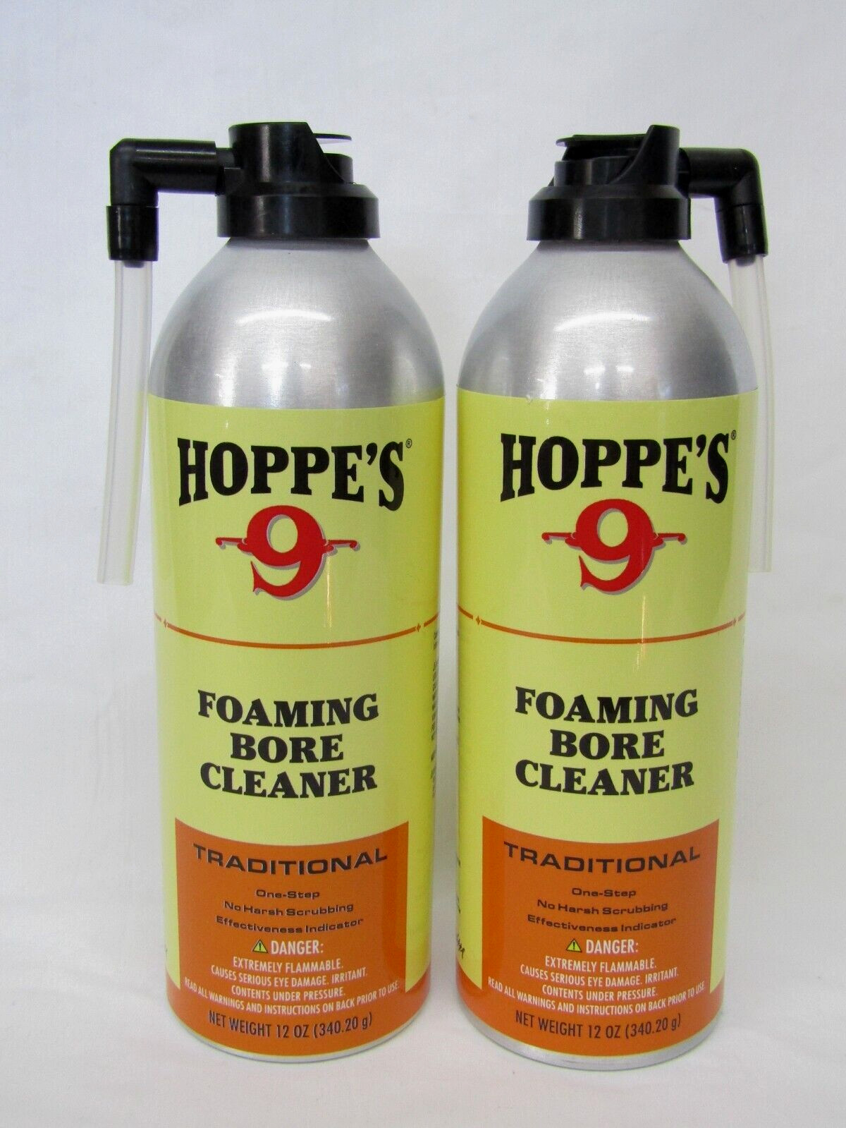 2-Pack Hoppe's No. 9 Foaming Bore Cleaner Removes Copper/Powder Residue 12 oz.