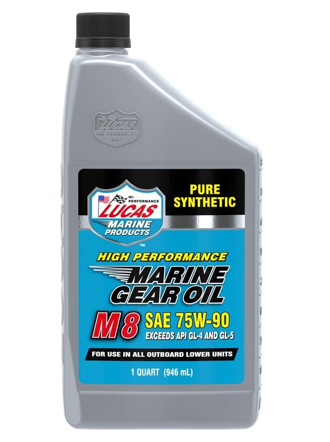 Lucas Oil 10652 - Synthetic SAE 75W-90 M8 Marine Gear Oil - 1 quart