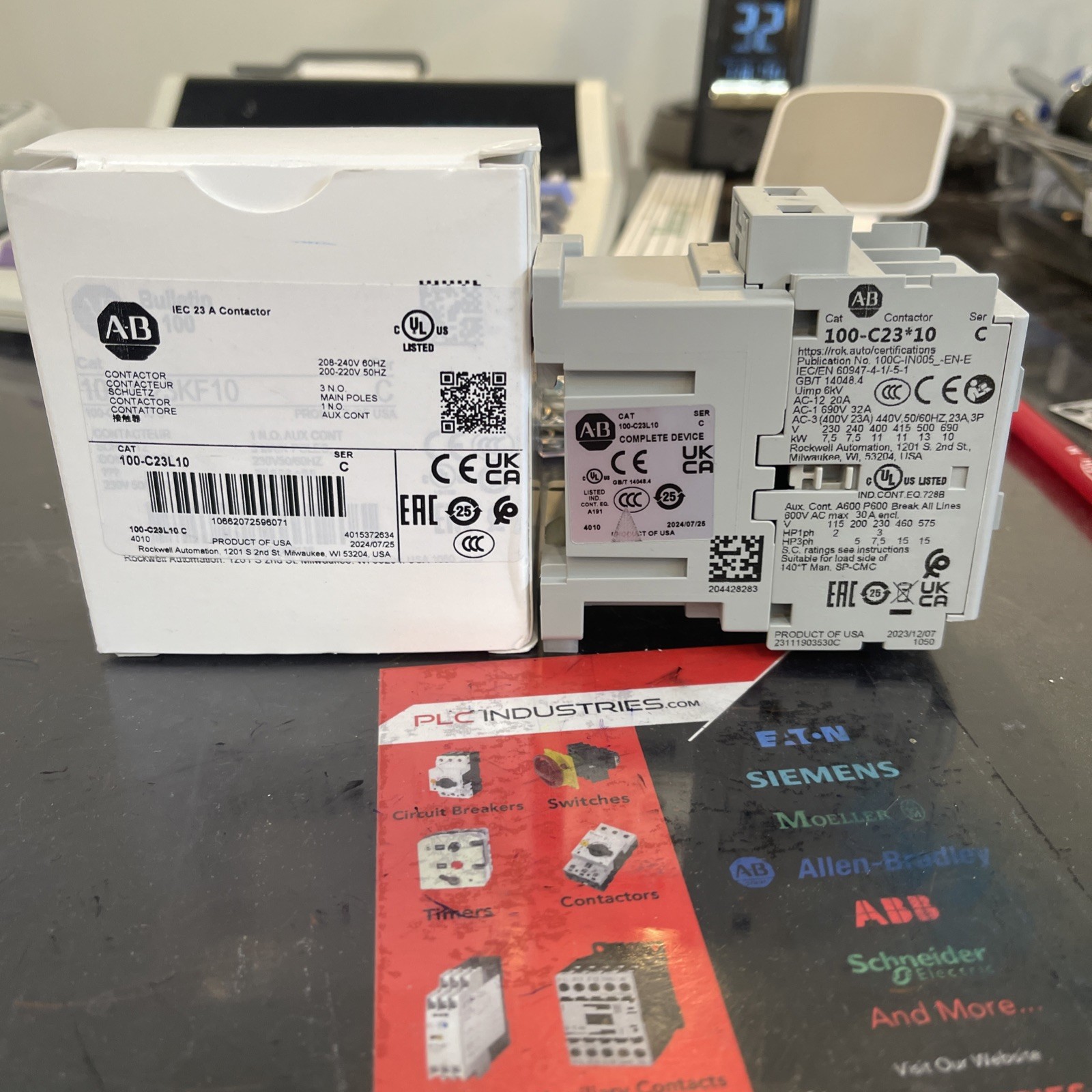 ALLEN BRADLEY. 100-C23L10. 208-240V. 23A NO. CONTACT NIB