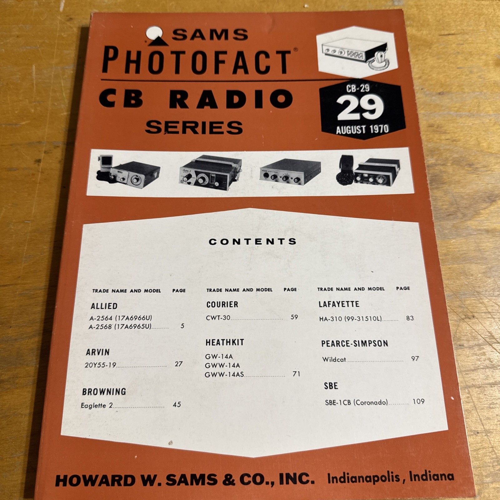 SAMS Photofact CB Radio Series Manual CB 29 August 1970