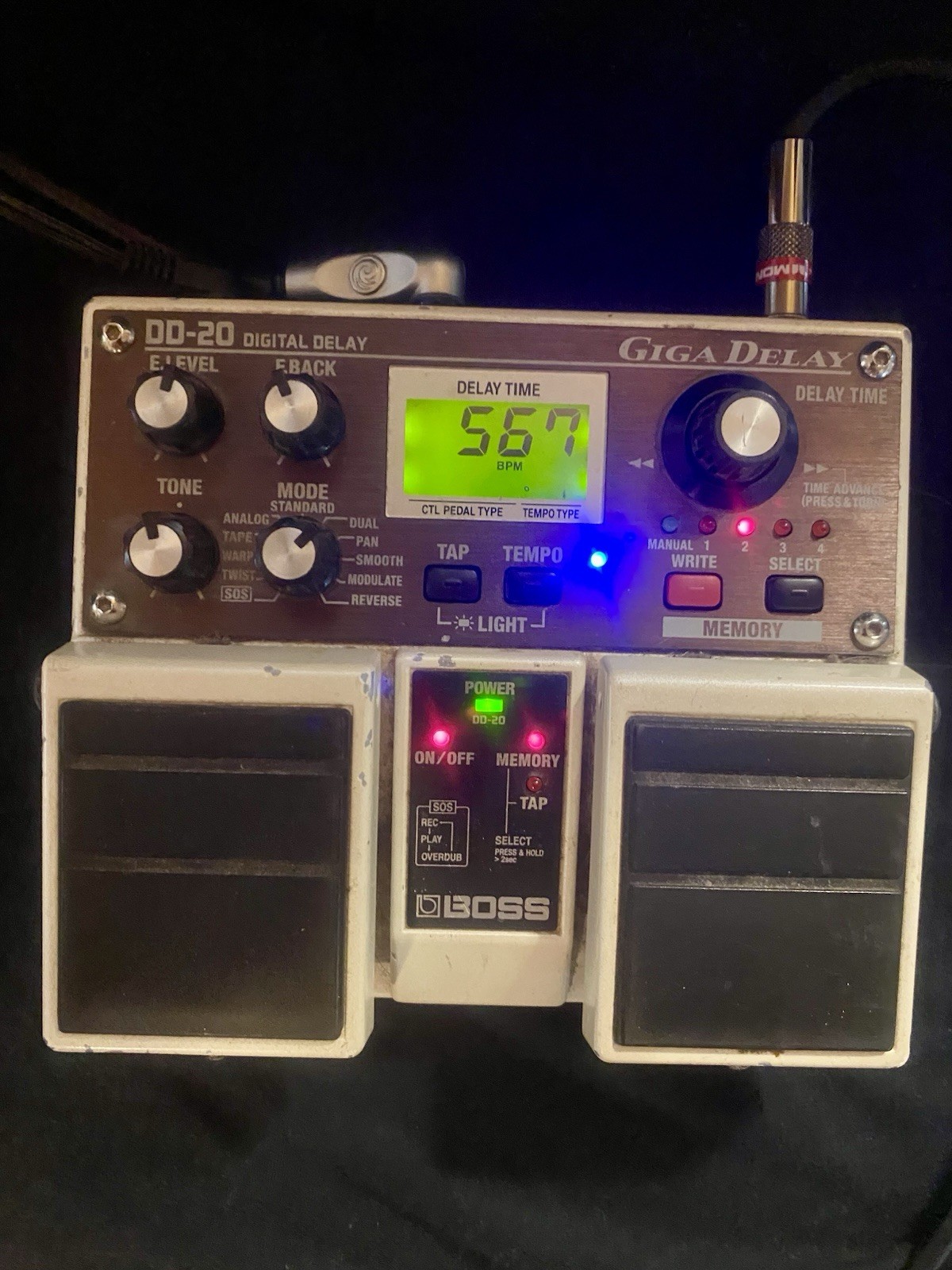 Boss DD-20 Giga Delay Digital Delay Pedal - Tested & Working