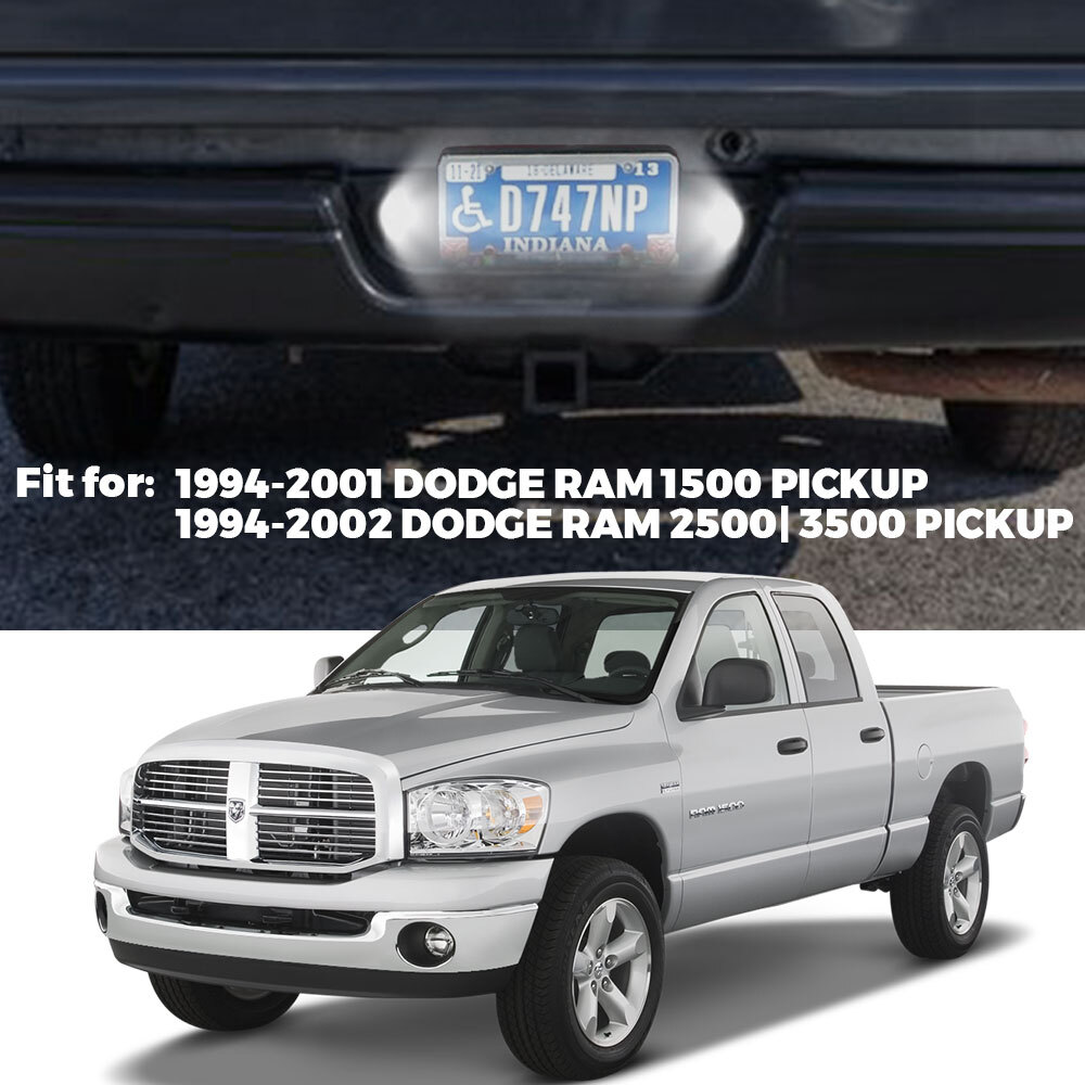 Rear License Number Plate Light w/ Wire Fits Dodge Ram 1500 2500 3500 1994-2001