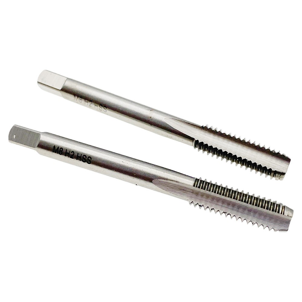 2Pc M8 x 1.25 Tap RH Right Hand M8 x 1.25mm HSS Metric Thread Tap Tool