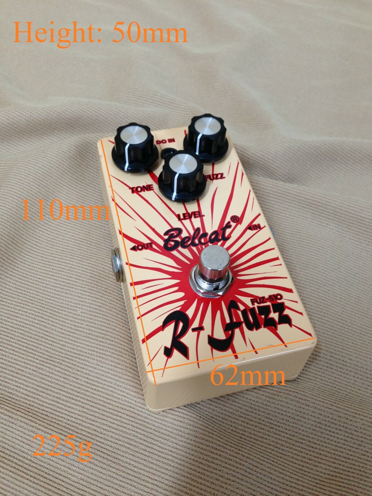 Belcat FUZ-510 Guitar Effects Pedal, R-Fuzz - Orange