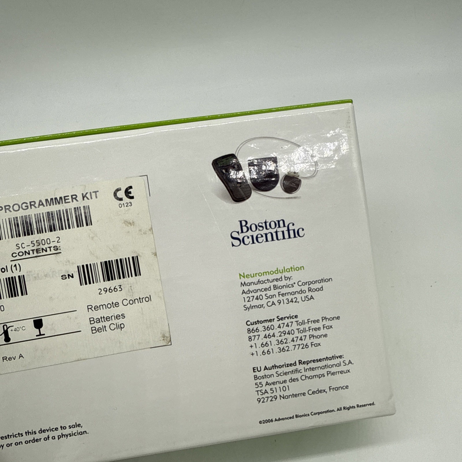 Boston Scientific Precision Programmer Kit Remote Control SC-5210 w/ Belt Clip
