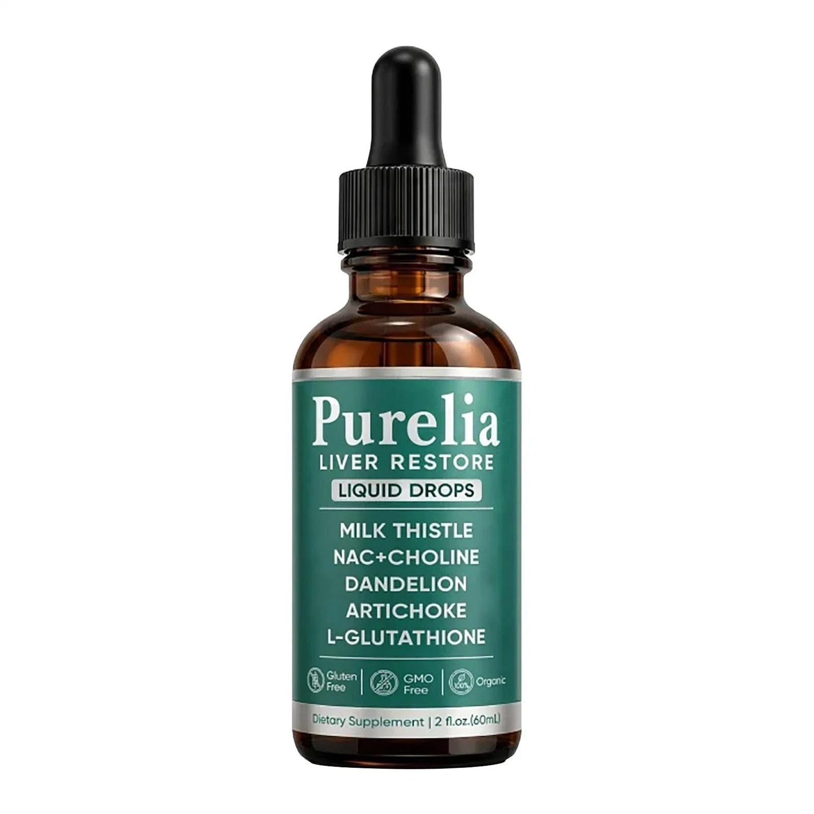Purelia Liver Restore Drops – Complete Liver Detox Support Supplement 60ml