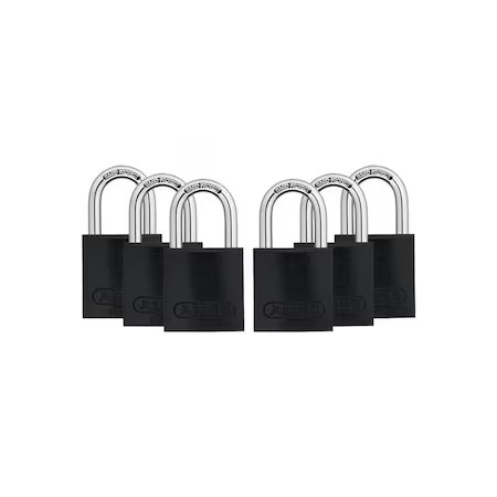 Abus 19318 Keyed Padlock, Open, Rectangular Aluminum Body, Hardened Steel
