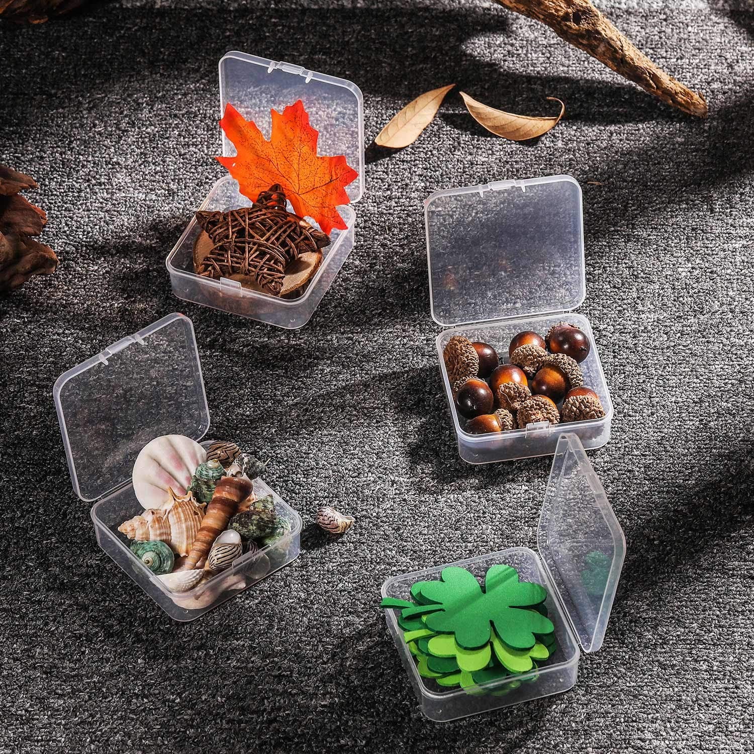 SATINIOR 12 Pack Clear Plastic Beads Storage 2.9 x x 1 Inch,