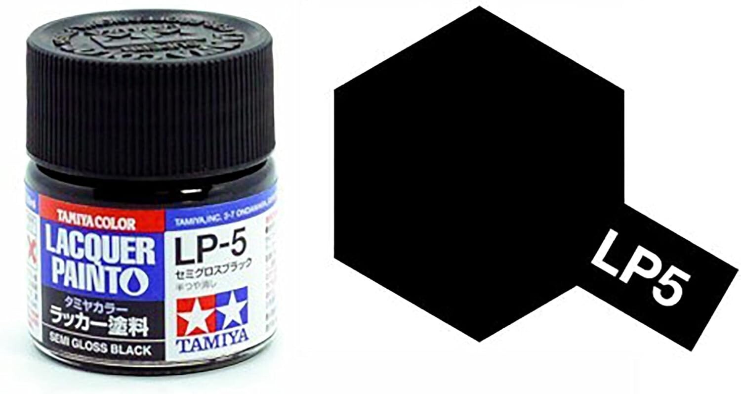 Tamiya #82105 Lacquer LP-5 Semi Gloss Black 1/3 ounce Free Shipping