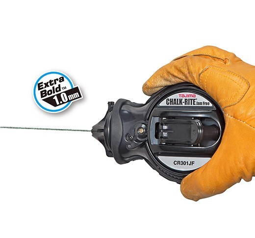 2 PACK-Tajima CR301JF Chalk-Rite Jam Free Chalk Snap Line Box