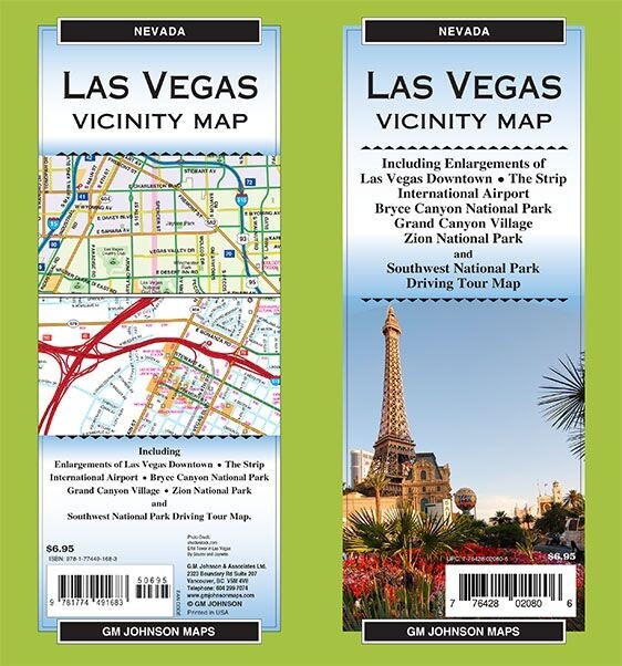 Las Vegas & Vicinity Map, Nevada,  by GMJ Maps