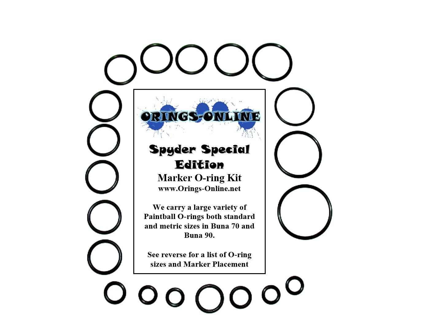 Spyder Special Edition Paintball Marker O-ring Oring Kit x 2 rebuilds / kits