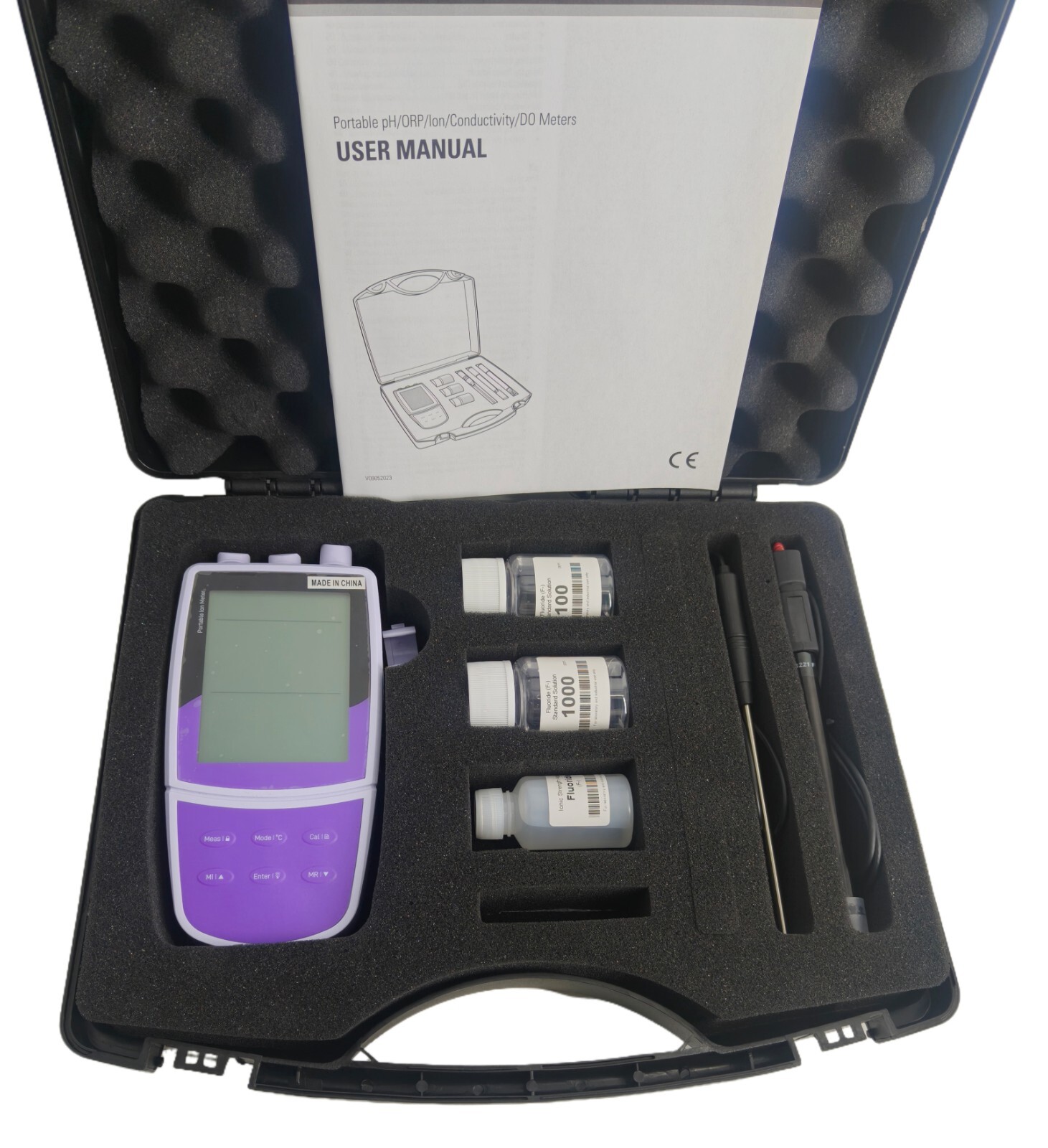 Fluoride Ion Meters with Calibration Solution Automatic Temperature Compensation