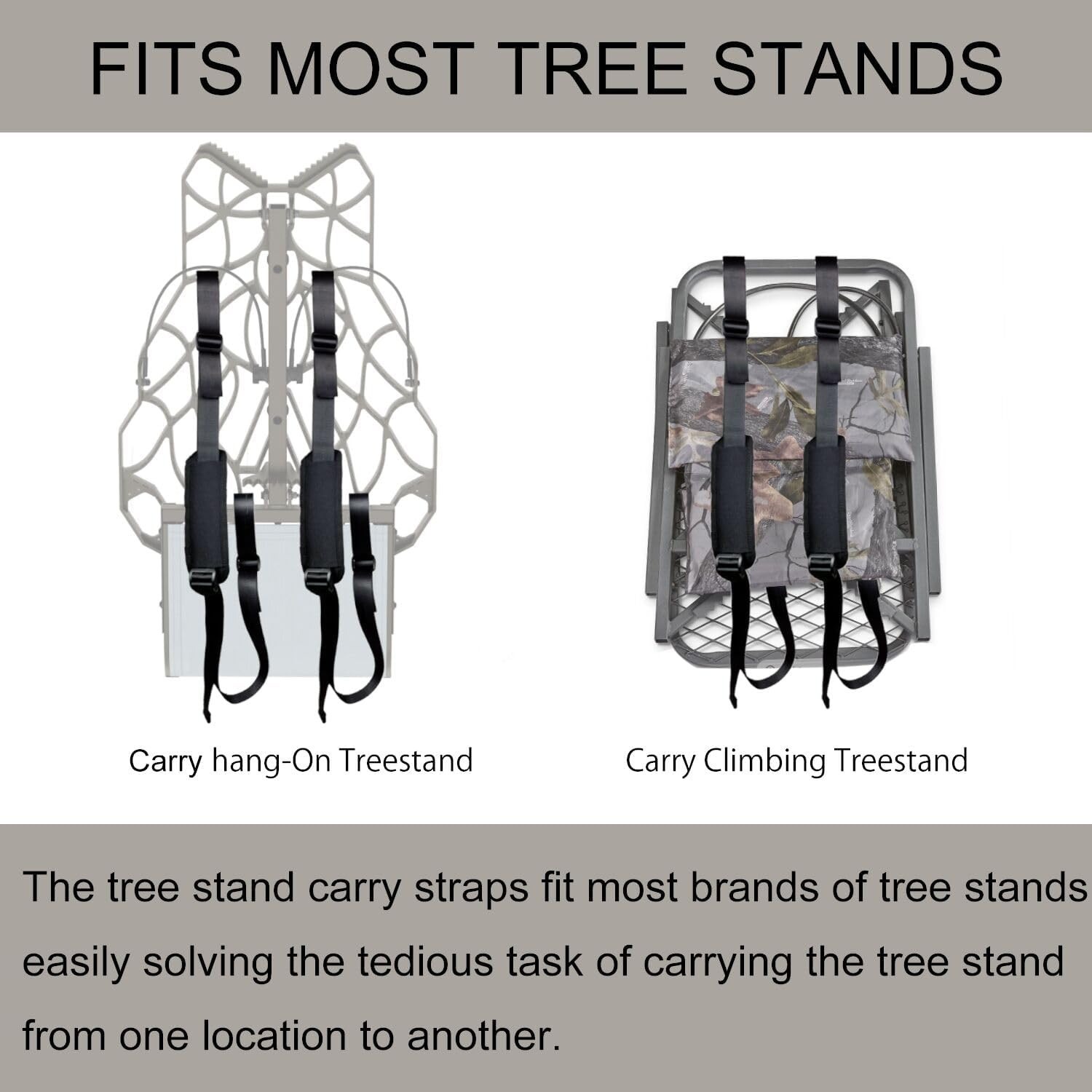 Tree Stand Transport System Lightweight Universal Backpack Carrier with Adjustab
