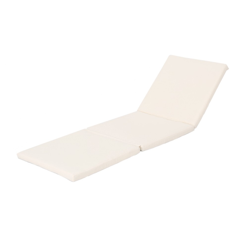 Chaise Lounge Cushion for Outdoor Patio Furniture, Water Resistant Cream Cover