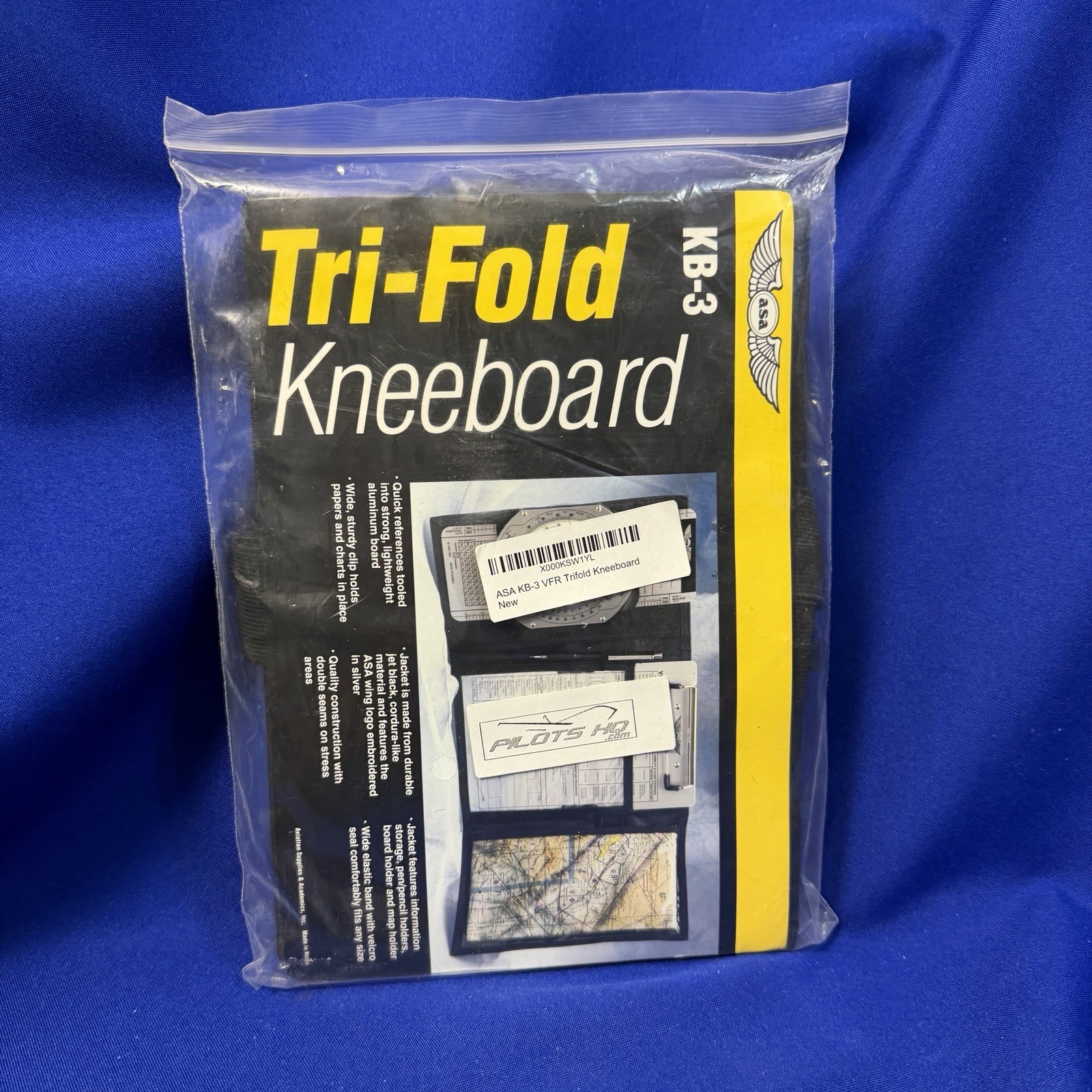 Brand New ASA Tri-Fold VFR Kneeboard - Pilot Kneeboard - ASA-KB-3