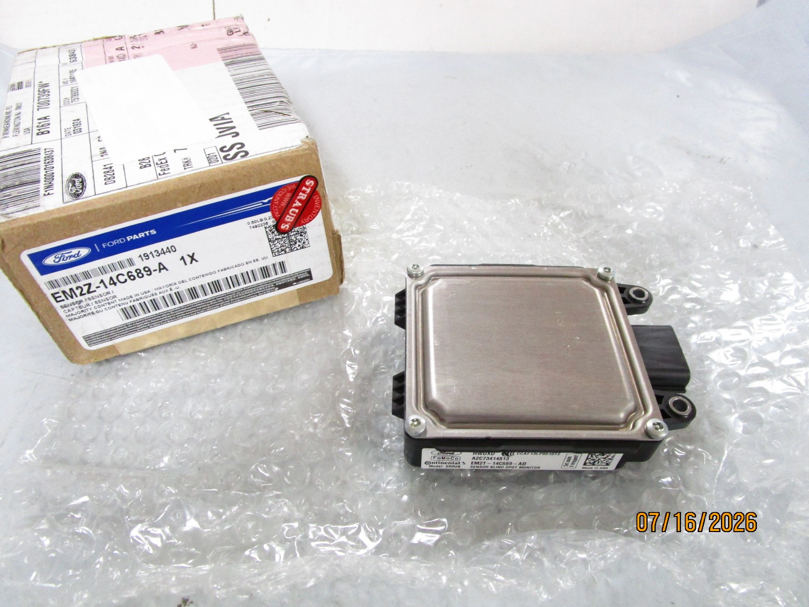 Genuine Ford OEM EM2Z-14C689-A Blind Spot Radar, Control Module, Sensor