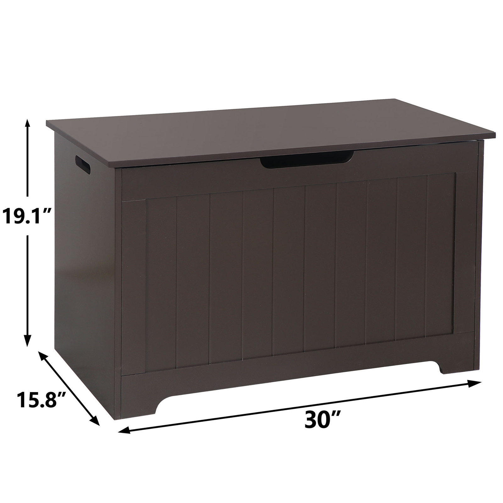 Lift Top Entryway Storage Chest/Bench with 2 Safety Hinge Toy Box  Wooden