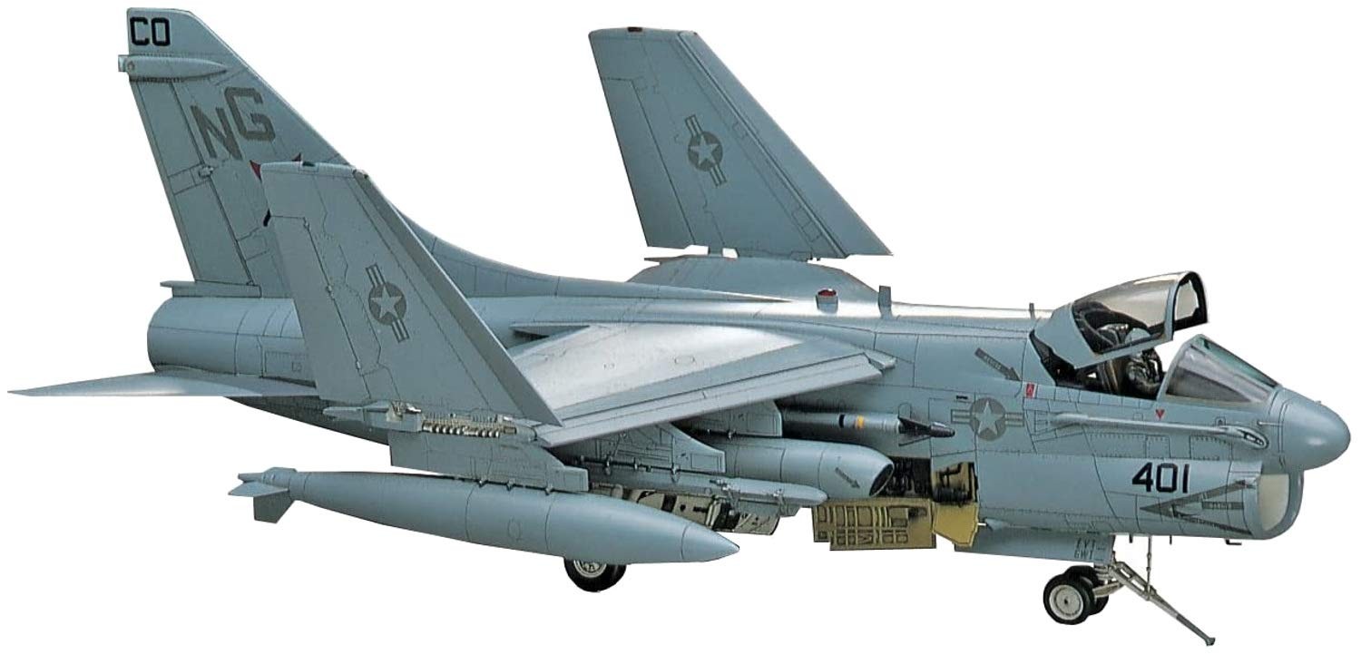 1/48 A-7D/E Corsair II USAF Navy Attacker Hasegawa Plastic Model Kit Japan