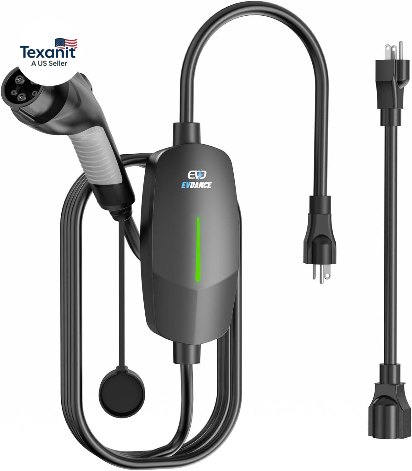 Level 1&2 EV Charger, Electric Vehicle Portable Charger with 25FT Cable, Home EV
