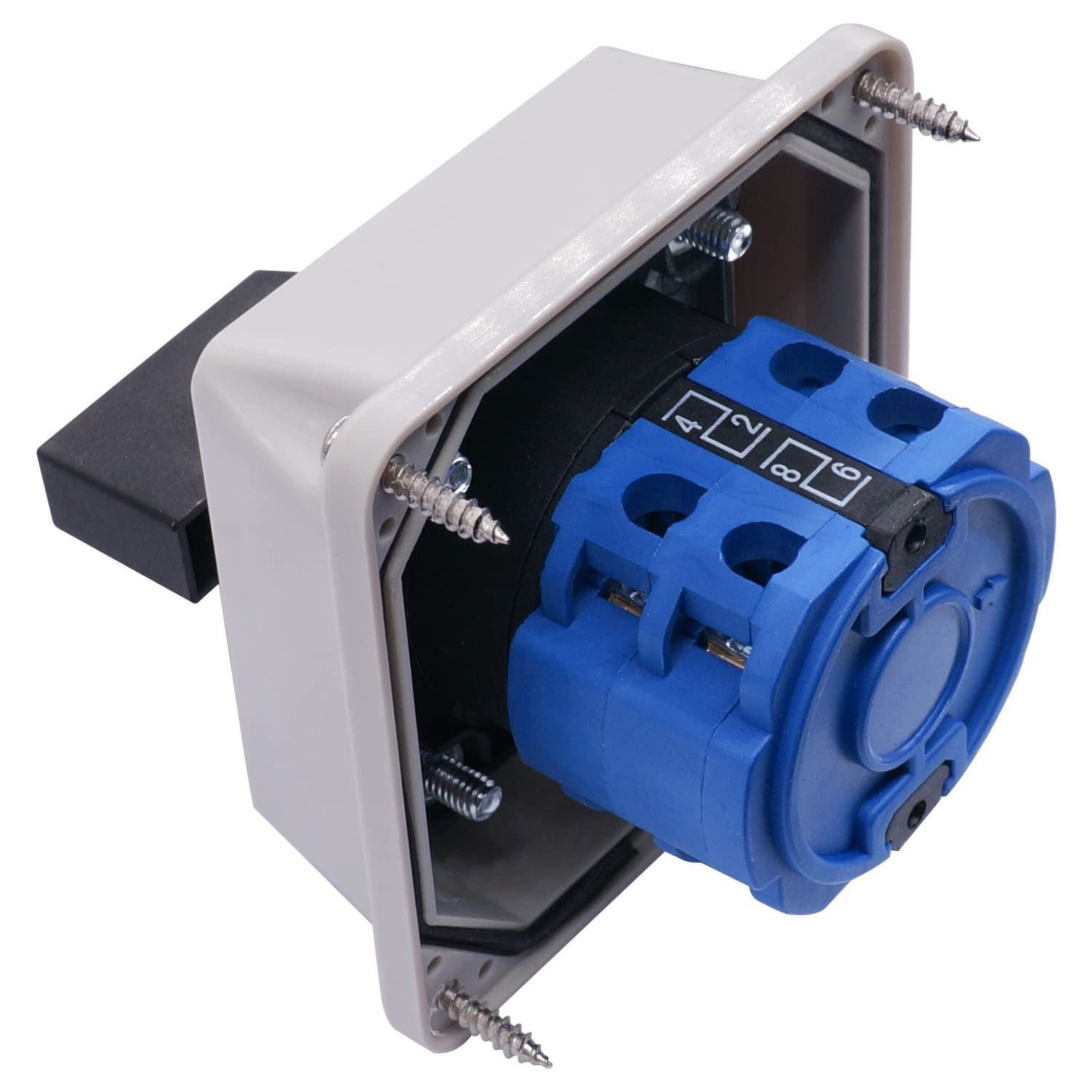 Changeover Switch 3 Position Selector Switch Box 8 Terminals 20A 550V Universal