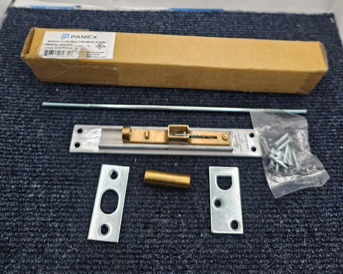 Pamex Manual Flush Bolt For Metal Doors  DD05-63SC Satin Chrome