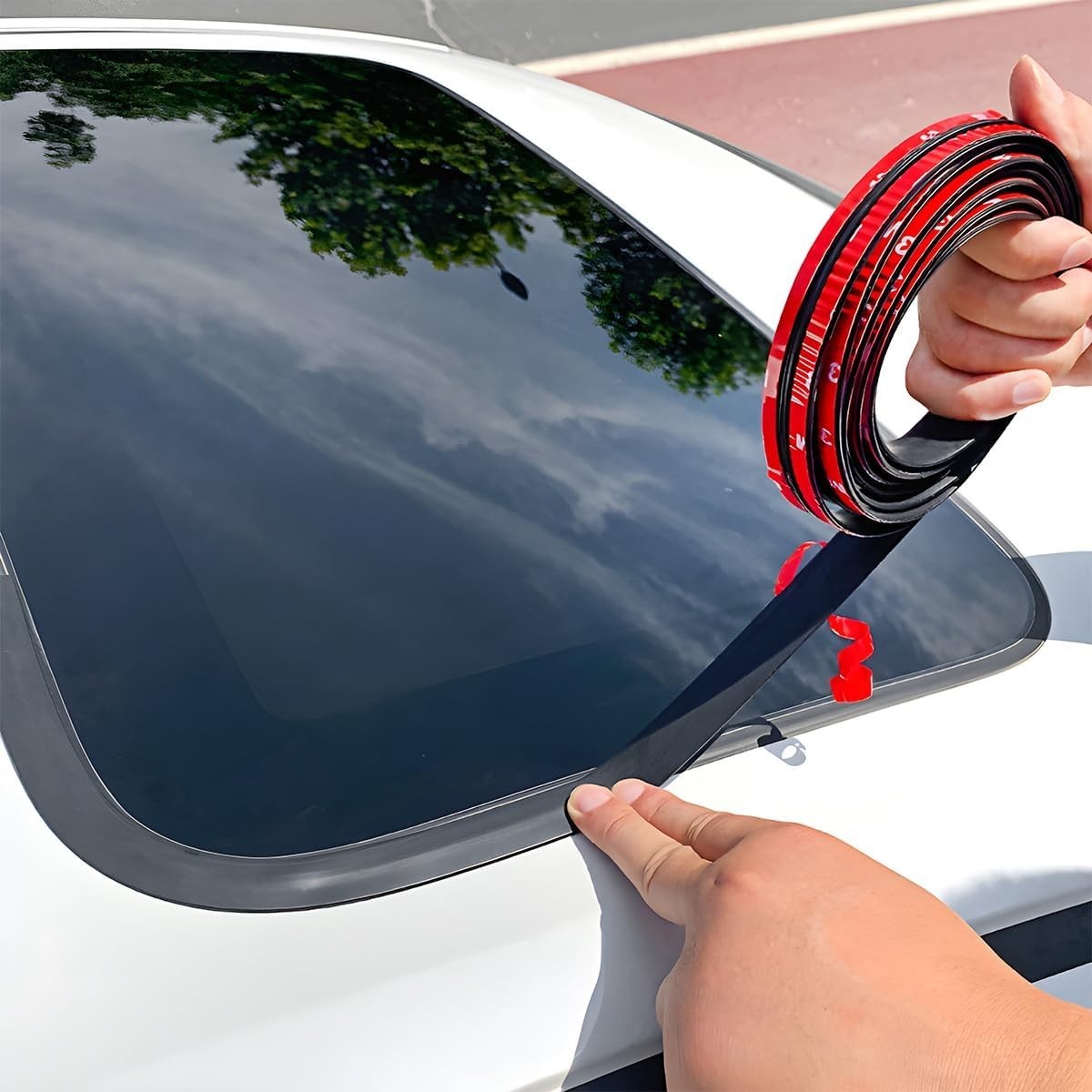 Durable Black Rubber Windshield Weather Stripping Set – 0.55'' & 0.74'' Widths