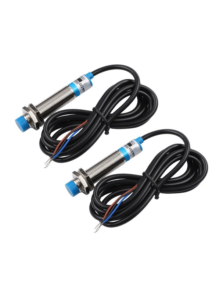 2 pcs LJ12A34ZBY Inductive Proximity Sensor Switches with Robust ABS Probe