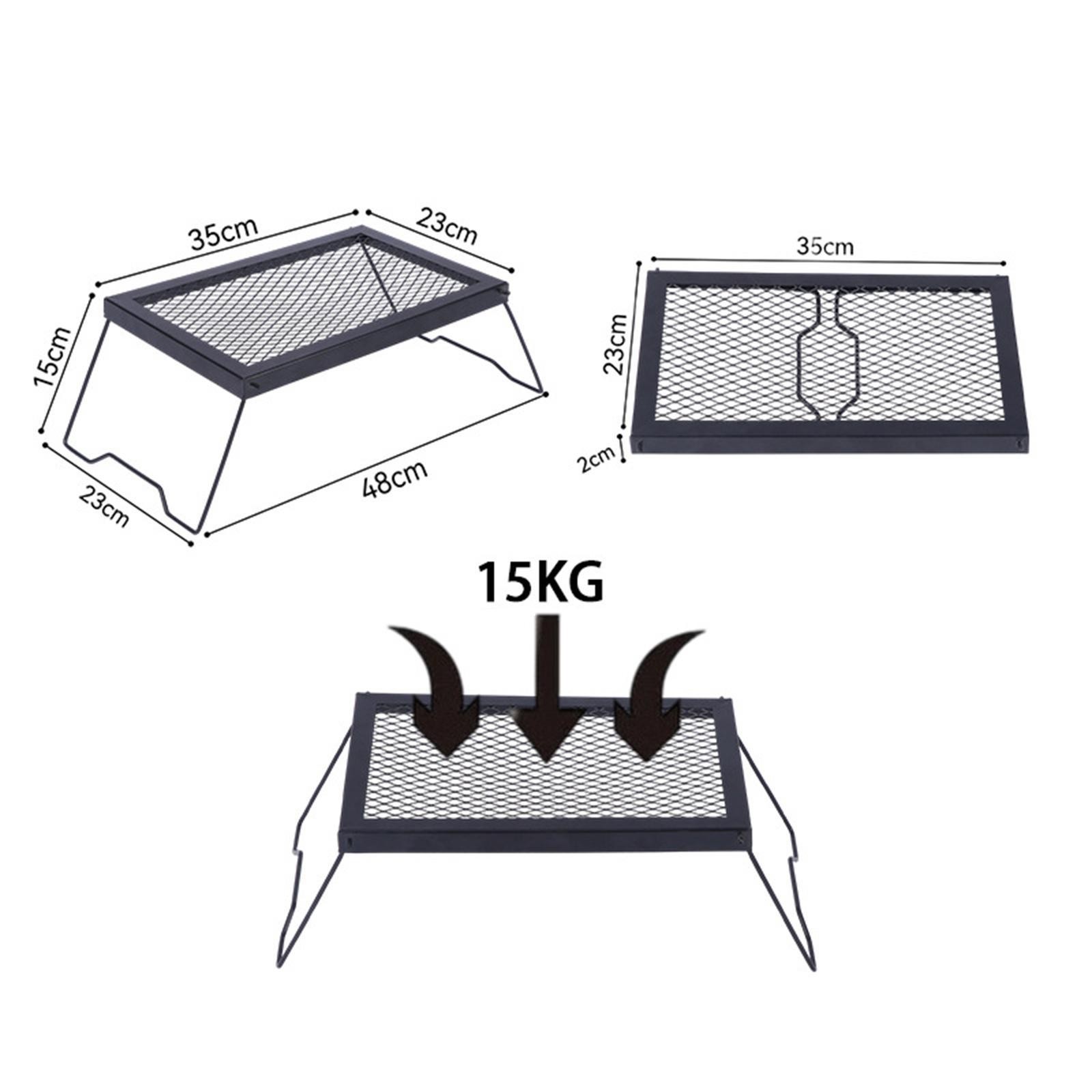 Folding Campfire Grill Camp Grill Table Portable Foldable Camping Table Rack for