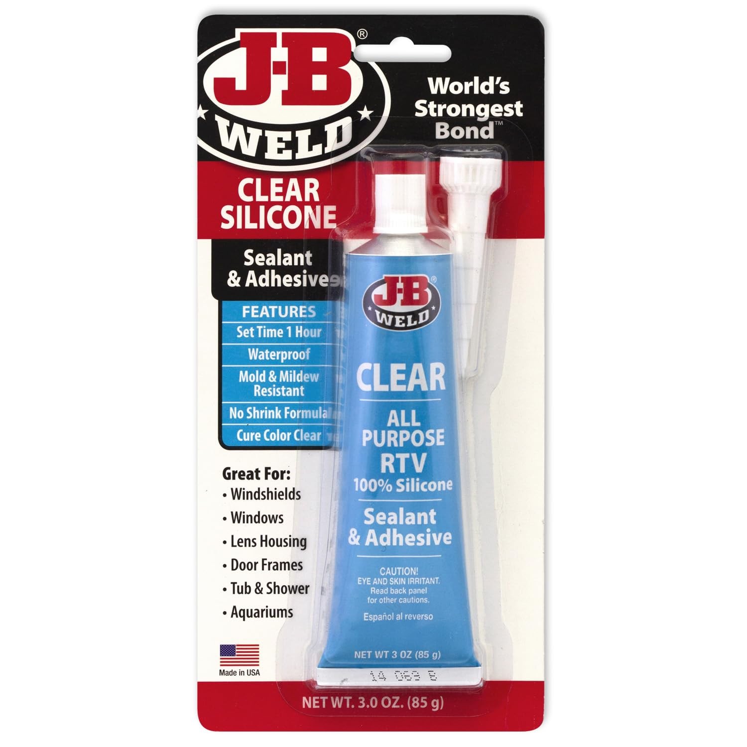 J-B Weld 31310 All-Purpose RTV Silicone Sealant and Adhesive - 3 oz. 3 Ounce