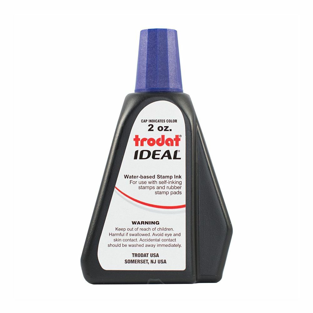 Violet (Purple) Self-inking Stamp Ink, Trodat 2 Oz Drip Spout Bottle