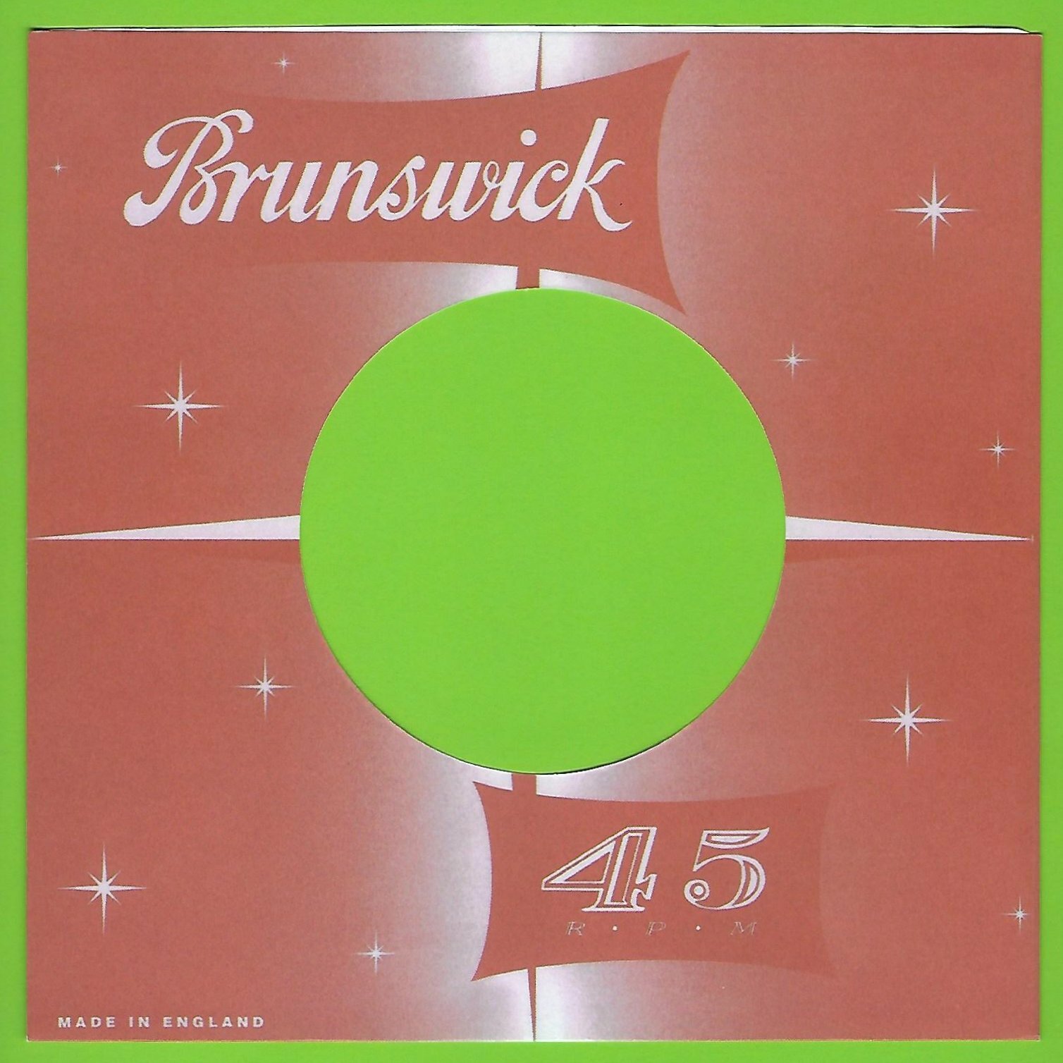 BRUNSWICK RECORDS (red-stars) REPRODUCTION RECORD COMPANY SLEEVES - (pack of 10)