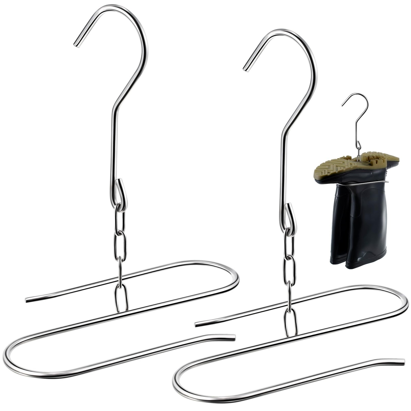 Dreyoo 2 Pieces Fishing Wader Boot Hangers, Stainless Steel Waders Hanger for...