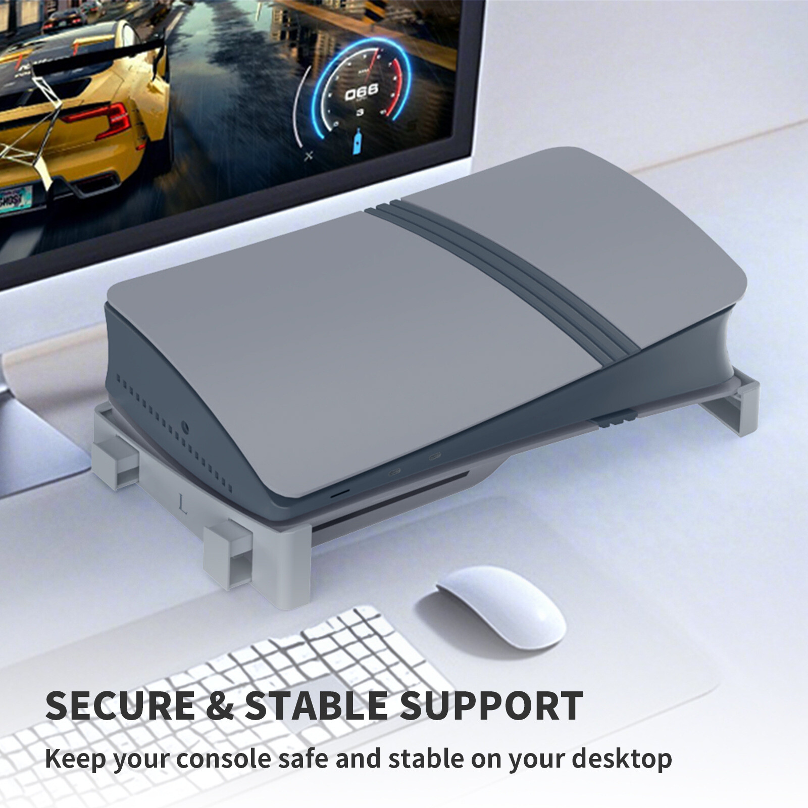 Disc Digital Horizontal Stand Placement Bracket For Sony PS5 Pro/Slim Console US
