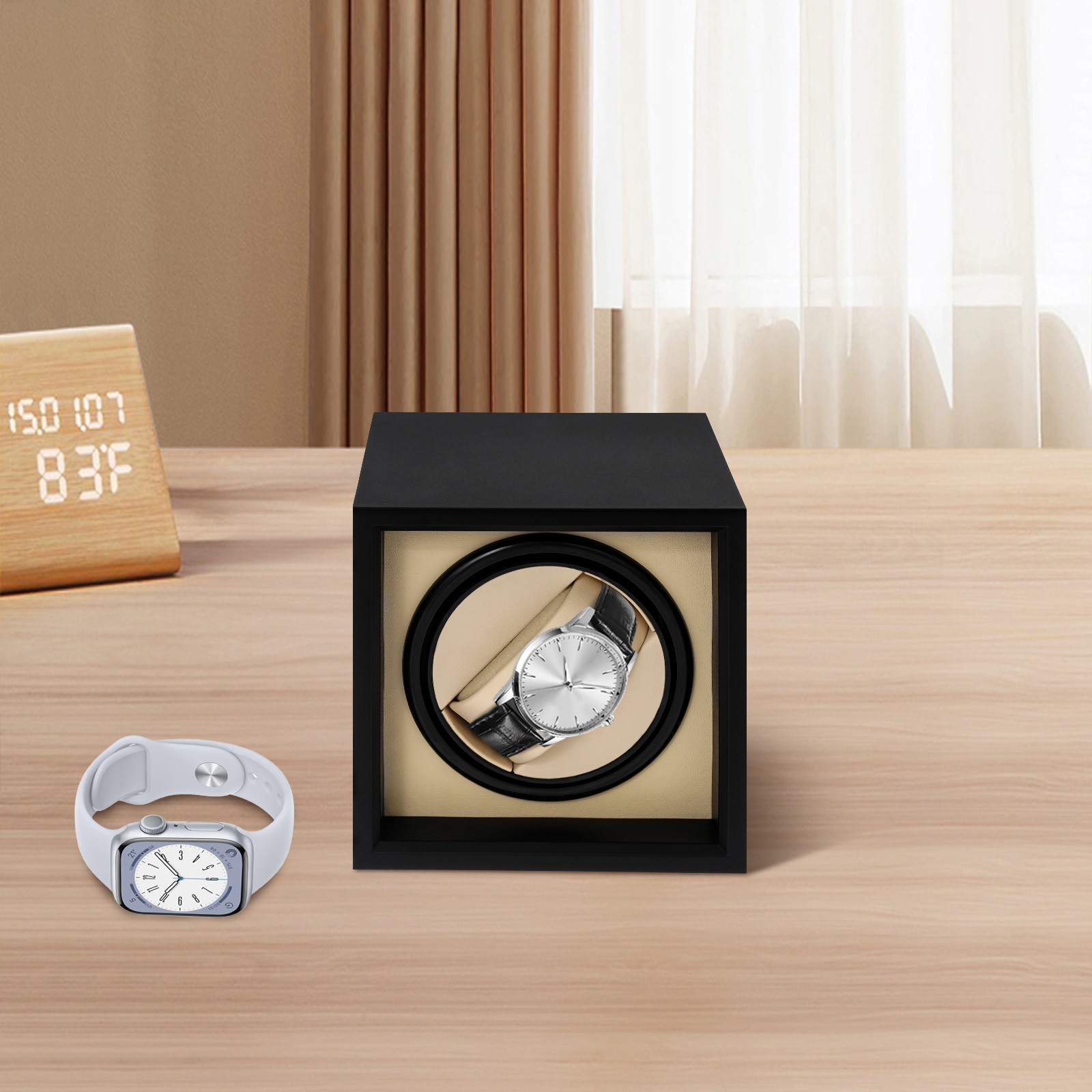 Luxury Display Automatic Watch Winder Storage Box Pu,Solid Wood,Sponge For Gift
