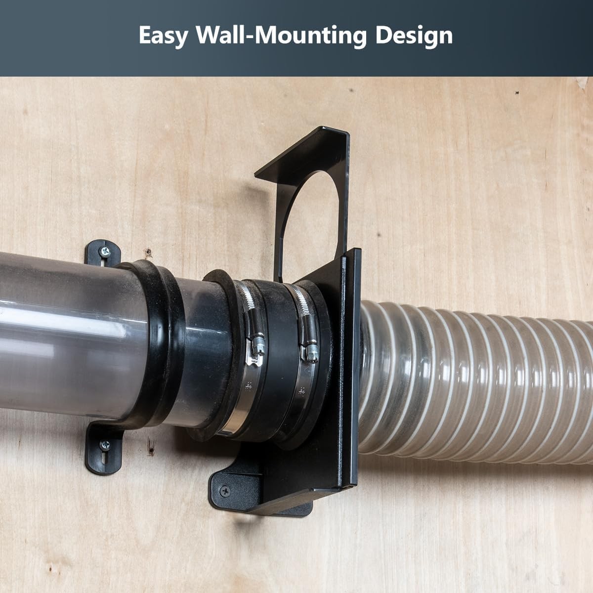 70358p4 4 Inch Wall Mounting Blast Gate With Bracket Threaded Dust Collection Fi