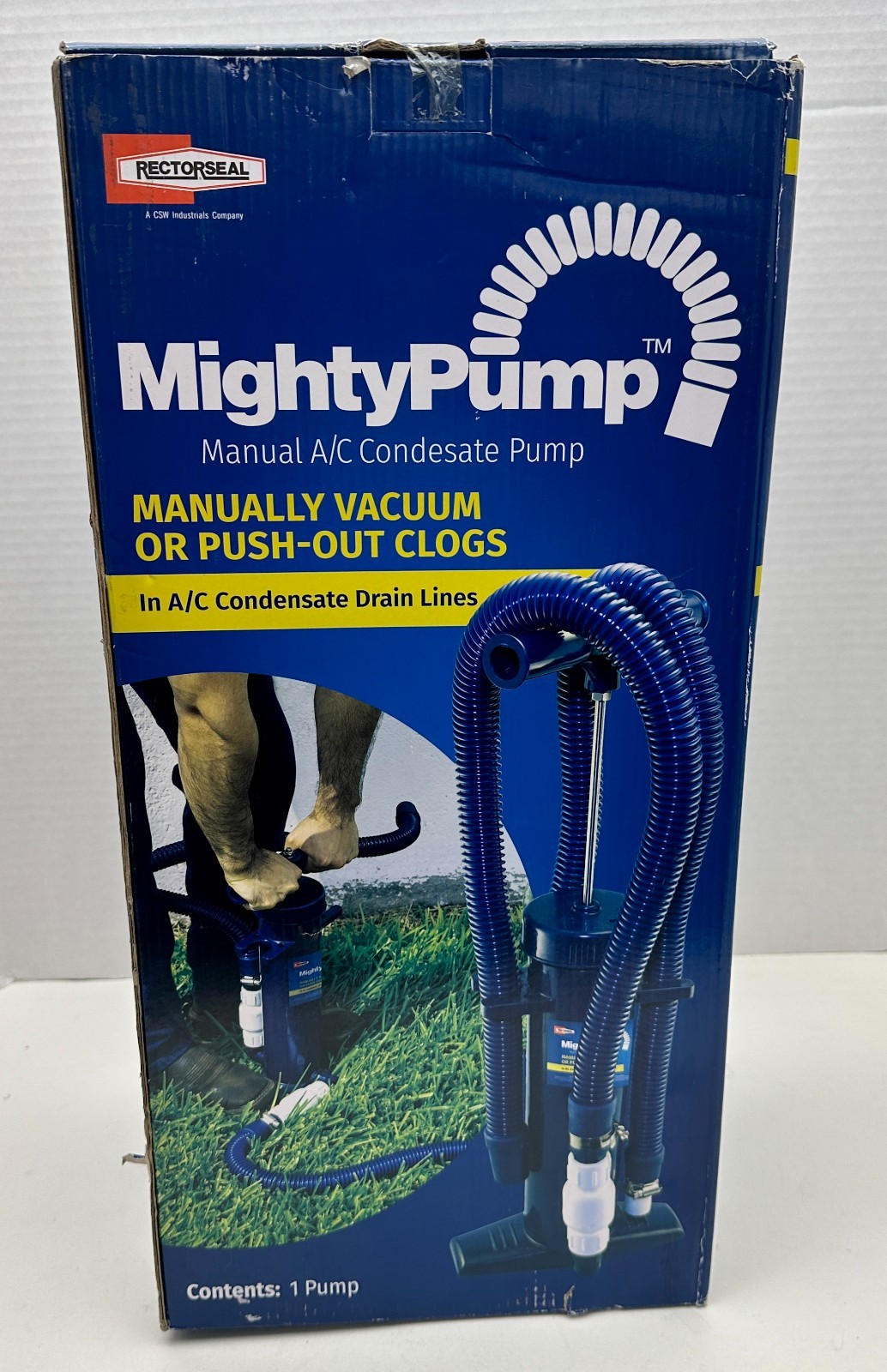 Rectorseal MightyPump Manual A/C Condensate Pump 97795 Push Out Clogs Drain Line