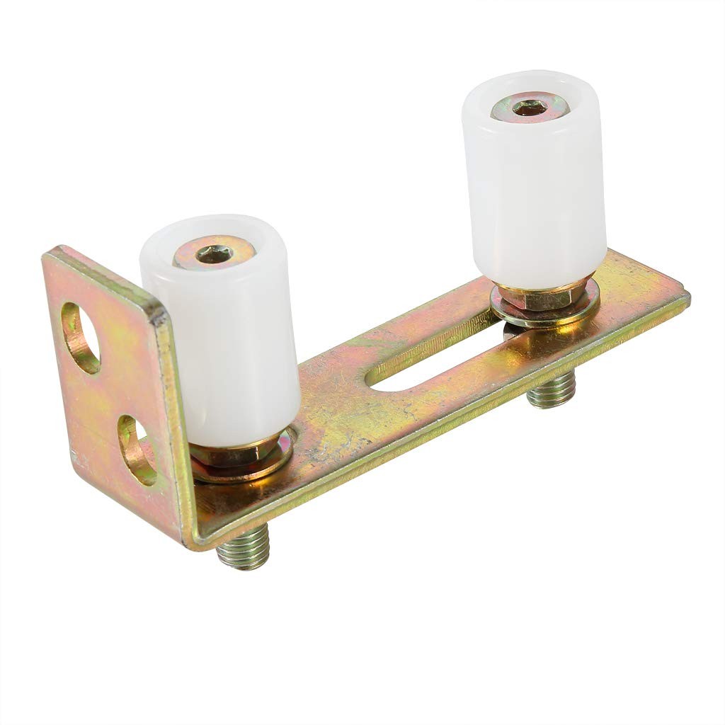 Skelang Slide Gate Guide Roller with L Post Bracket, 2-5/16", Silver