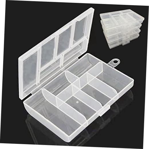 Mini 6 Grids 4-PACK Plastic Organizer Box Storage Container for Mini- 4PACK