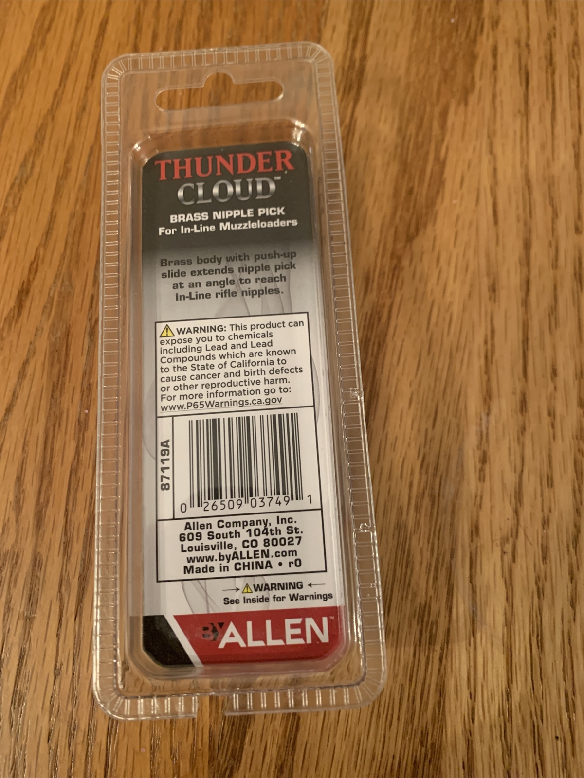 New Allen Thunder Cloud Muzzleloader Brass Nipple Pick 87119A Hunting Shooting