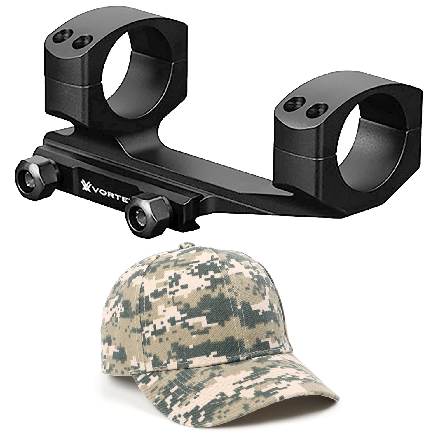 Vortex Optics Pro Extended 1 in Cantilever Mount with Free Camo Digital Hat