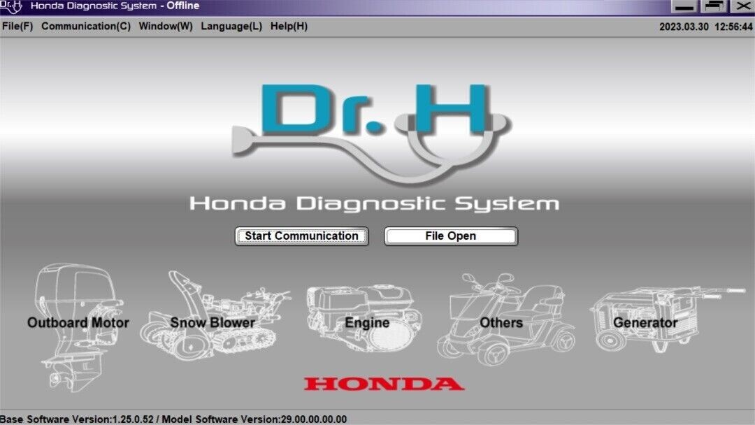Honda Marine Dr.H diagnostic Software Version 33 up To 2024