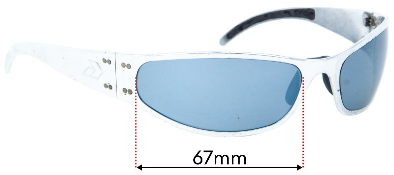 SFx Replacement Sunglass Lenses fits Gatorz Paul Jr Motorcycle - 67mm Wide
