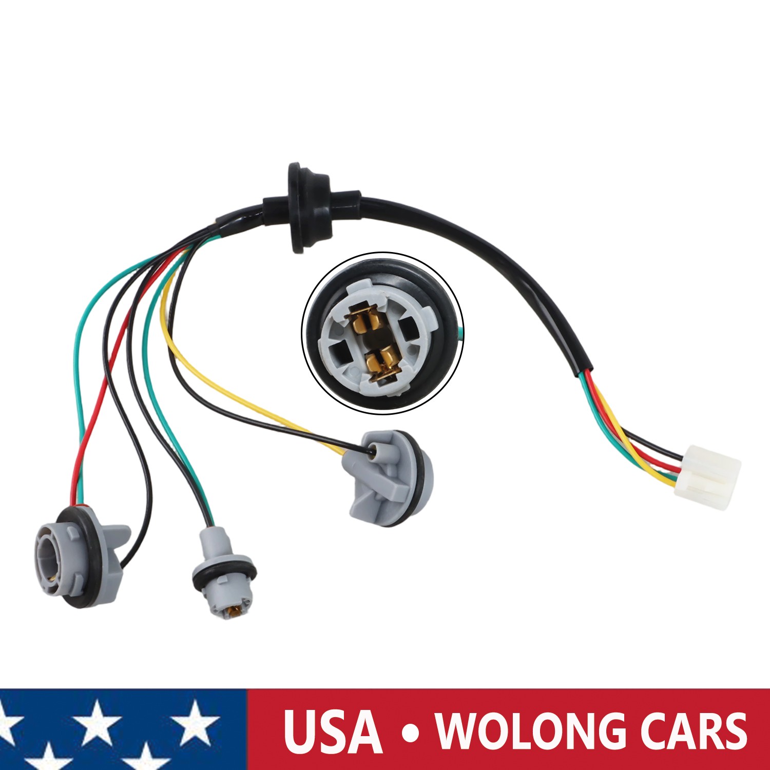 Outside Tail Light Lamp Socket And Wire for 2013-2017 Hyundai Elantra GT